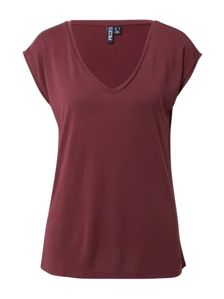 PIECES Tricou KAMALA vin roșu