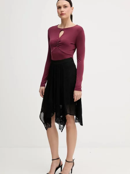 Спідниця Sisley midi розкльошена чорний