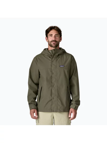 Geacă de ploaie pentru bărbați Patagonia Outdoor Everyday Rain basin green verde