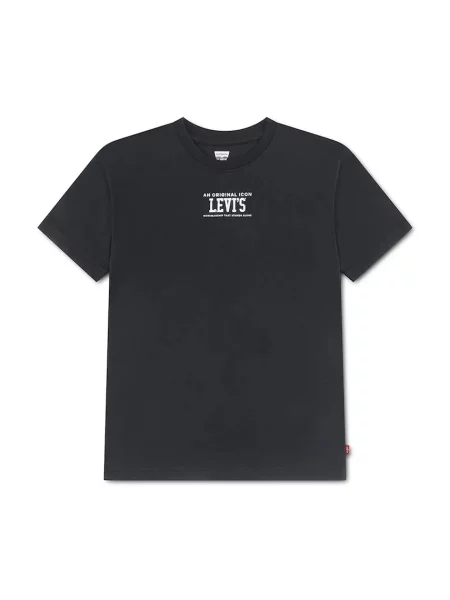 Levi's majica za djecu s pamukom REV THE ENGINE TEE crna