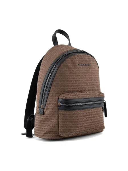 Torba Emporio Armani z nadrukiem brązowa