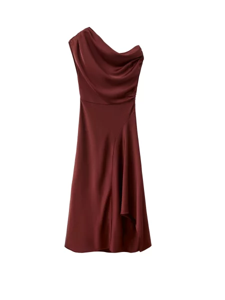 MANGO Rochie bordeaux roșu