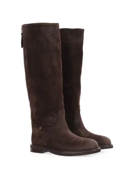 Botine Poeve din piele de căprioară maro