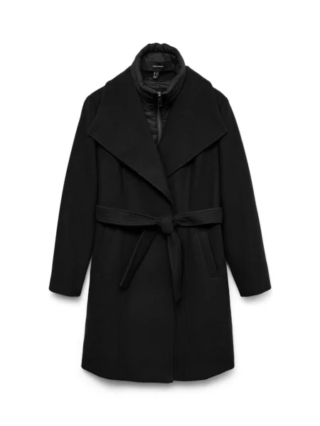 VERO MODA Palton de primăvară-toamnă negru