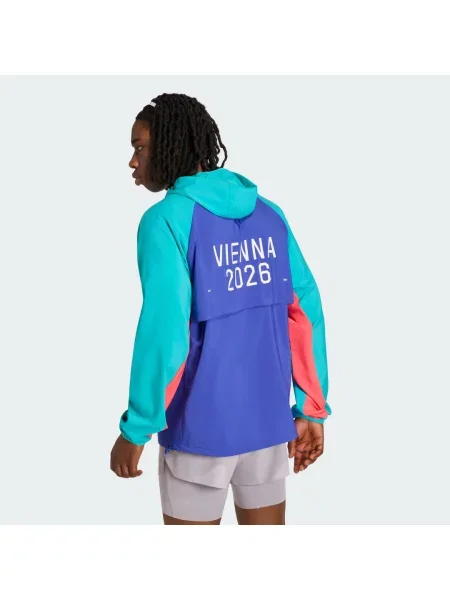 Běžecká bunda Adidas modrá