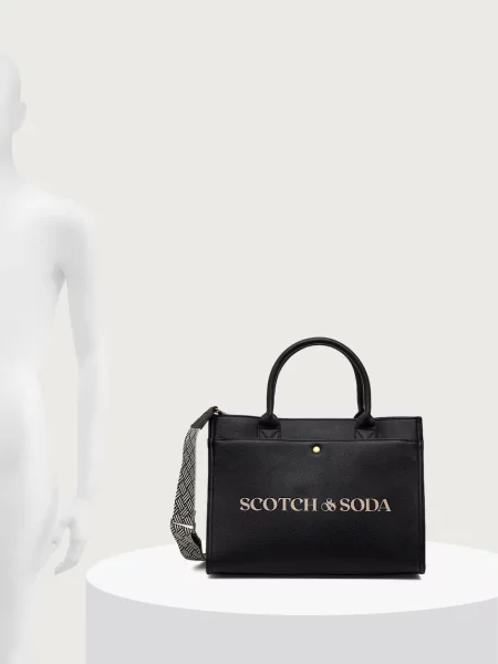 Кожаная сумка шоппер Scotch & Soda