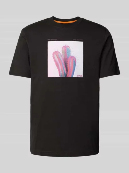 T-shirt z nadrukiem z logo model ‘mextour’ czarna