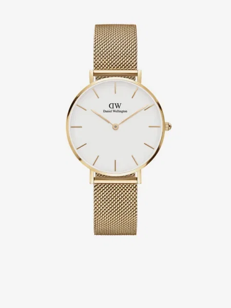 Daniel Wellington óra Petite 32 Evergold sárga női fehér