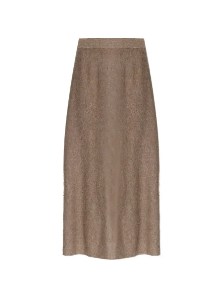 Suknja Lisa Yang visoki struk smeđa