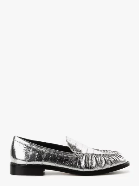 Шкіряні Лофери LeBERDES срібний