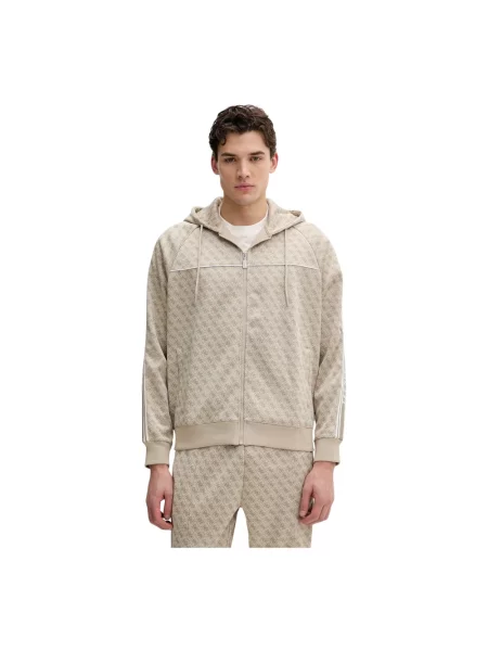 Bluza z kapturem Guess z kapturem beżowa