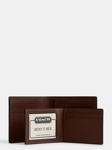 Coach портфейл мъжки от кожа кафяво