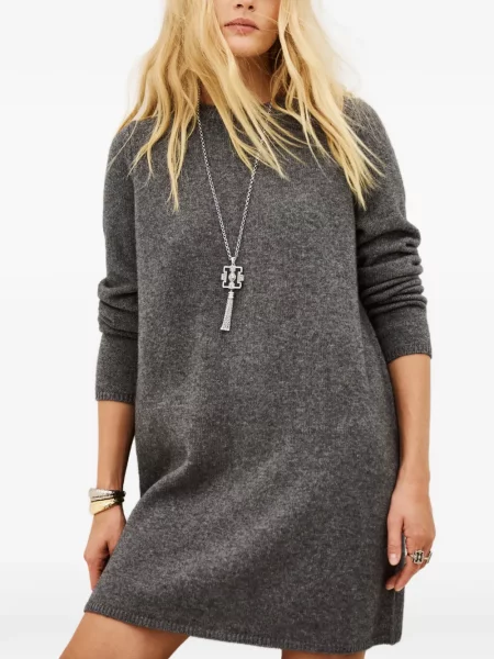 Rochie mini Ba&sh tricotate gri