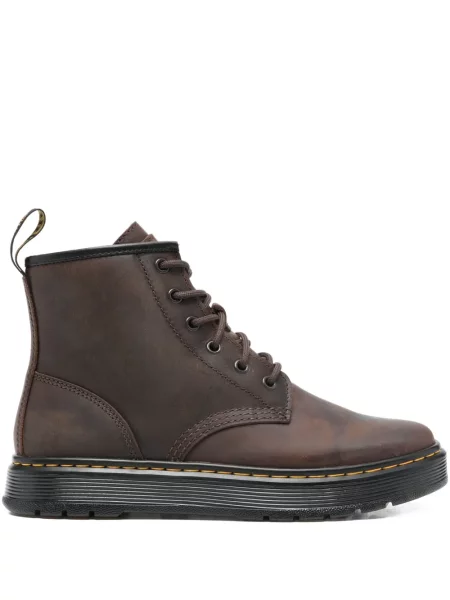 Botine Dr. Martens cu șireturi din piele maro