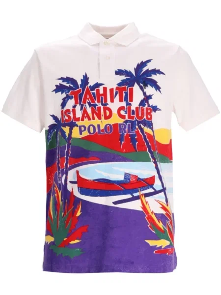 Květinový dlouhý spodní díl plavek Polo Ralph Lauren s potiskem modrý