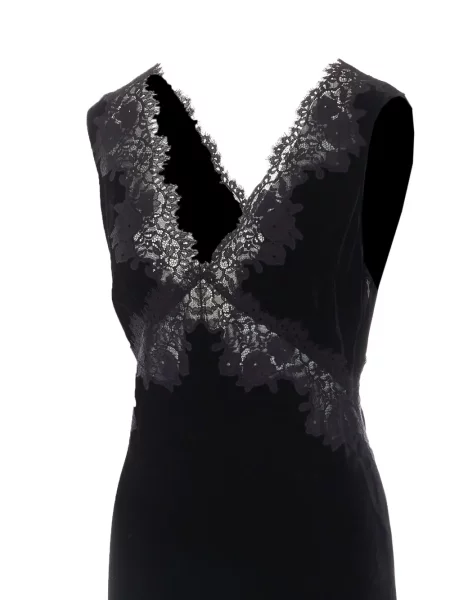 Rochie midi Rixo de catifea negru