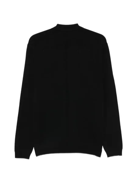 Lung tricou polo Low Brand negru