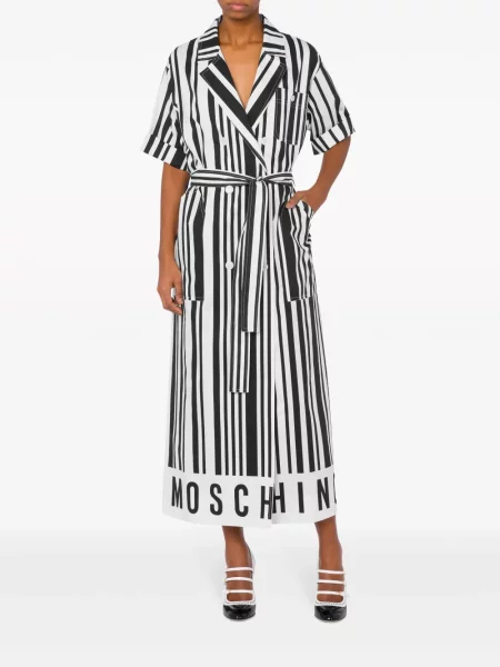 Oblekové šaty Moschino s potiskem bílé
