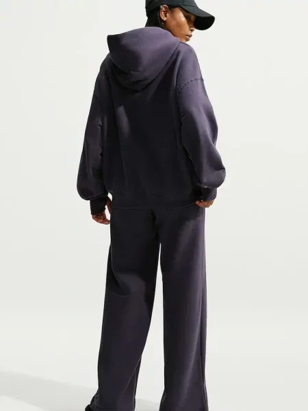 Nike Sportswear pantaloni de trening pentru femei cu Studio Fleece gri