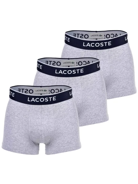 LACOSTE Boxerky marine modrá / šedý melír bílá