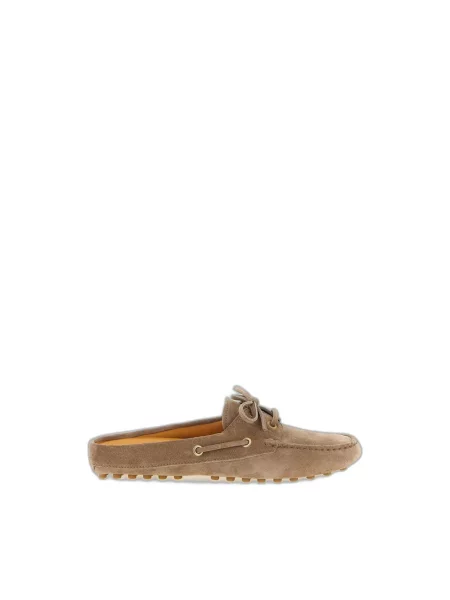 Klapki mules Tod's zamszowe brązowe