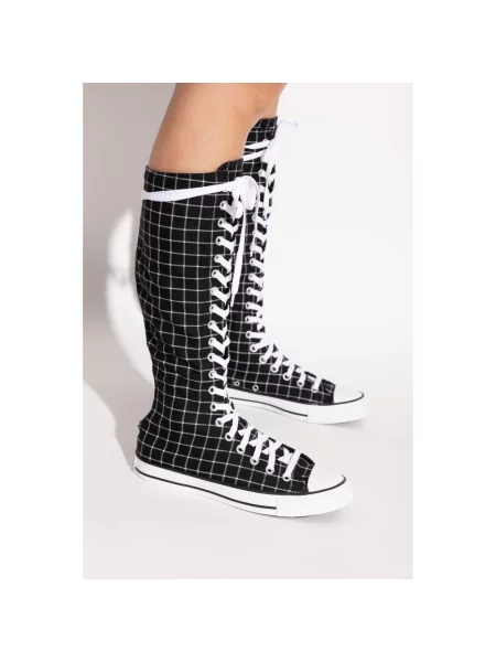 Lniane sneakersy Converse czarne