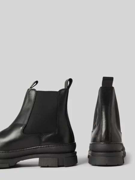 Buty ze skóry z elastycznymi wstawkami model ‘VEGA LACE’ Replay czarne