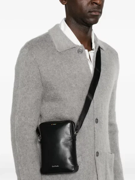 Ριγέ τσάντα χιαστί Paul Smith μαύρο