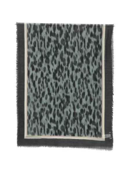 Šal Marc O'polo na rese s leopard uzorkom zelena