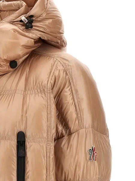 Palton Moncler Grenoble cu glugă roz