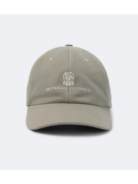 Șapcă Brunello Cucinelli cu autograf verde