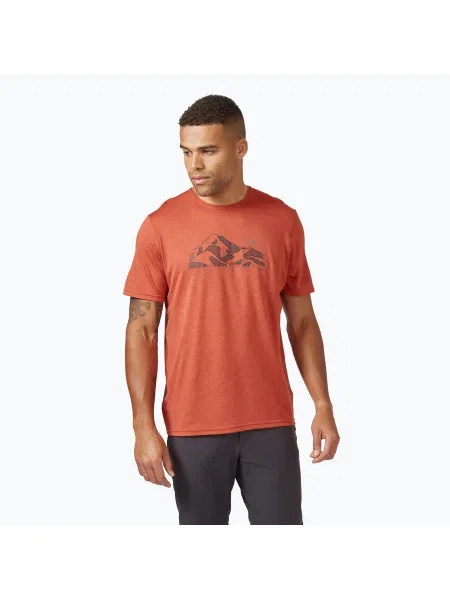 Мъжка тениска Rab Mantle Mountain Tee red clay червено