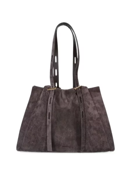 Τσάντα shopper Minobossi σουέτ καφέ
