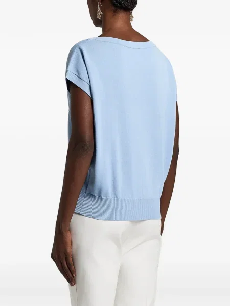 Tricou Peserico tricotate albastru