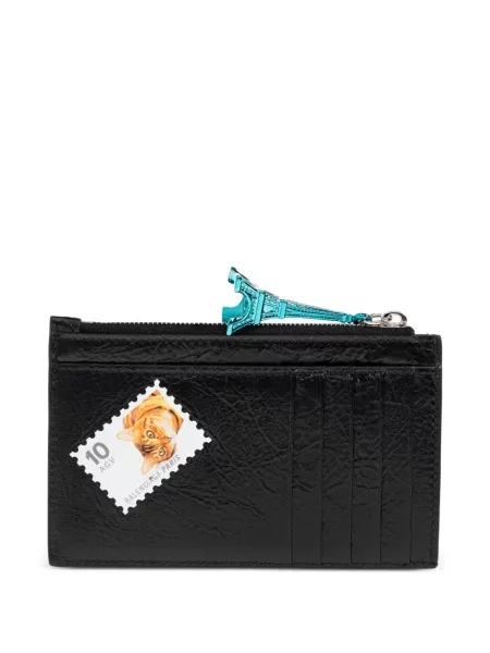 Портмоне Balenciaga Cash с принт черно
