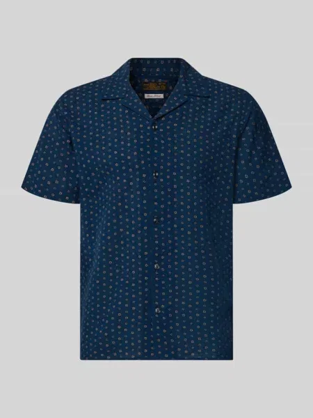 Koszula casualowa o kroju regular fit z mieszanki bawełny i lnu model SUMMER' Jack & Jones Premium granatowa