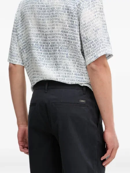 Pantaloni scurți Armani Exchange cu autograf albastru