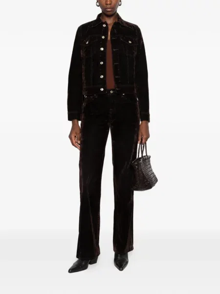 Pantaloni 7 For All Mankind de catifea maro
