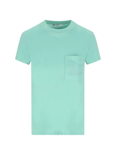 Tricou Max Mara cu broderie verde