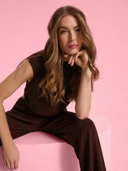 Rochie Marisse maro