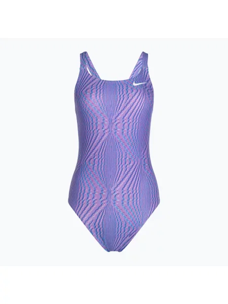 Nike Hydrastrong Multi Print Fastback дамски бански от една част лилав виолетово