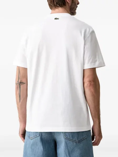 Tricou Lacoste cu imagine alb