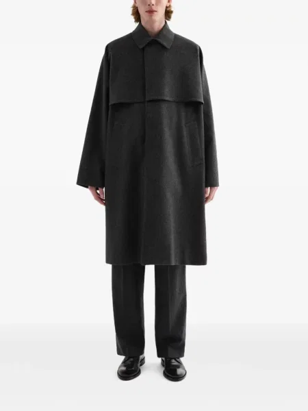 Palton Jil Sander de lână gri