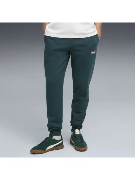 PUMA spodnie dresowe Essentials z dwukolorowym logo No. 1 Odzież Terrain S zielony