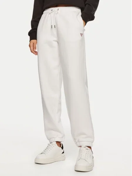 Guess Jeans Παντελόνι φόρμας λευκό
