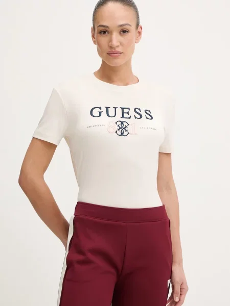 Guess t-shirt STEFFI beżowa