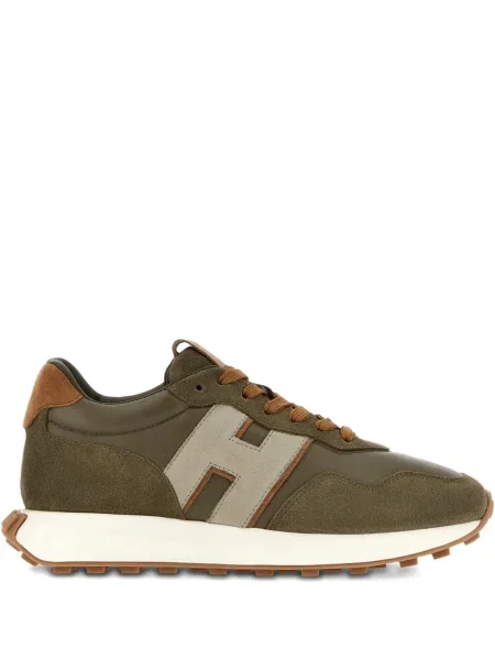 Sneakerși Hogan cu aplicații verde