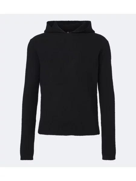Hanorac cu glugă Rick Owens din cașmir negru