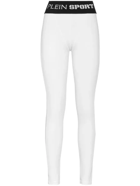 Leggings Plein Sport alb
