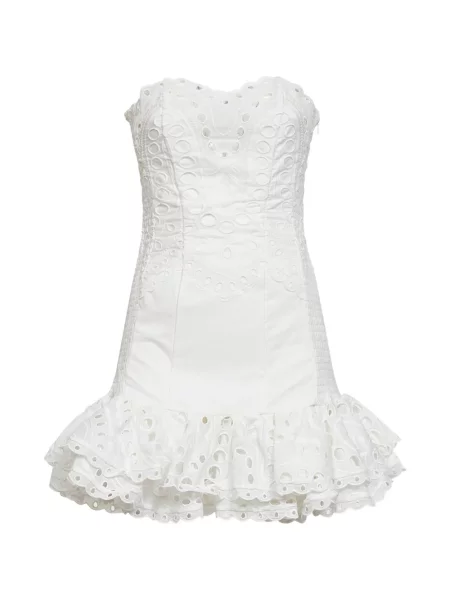 Rochie mini Charo Ruiz Ibiza cu volane alb